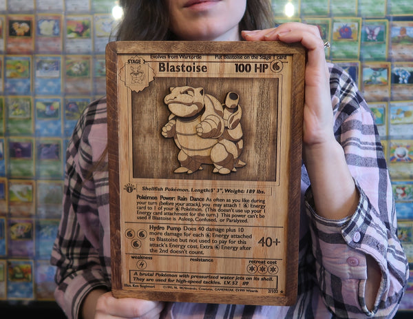 Giant Hardwood Pokmon Card - Blastoise Giant Hardwood Pokmon Card - Blastoise