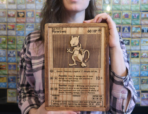 Giant Hardwood Pokémon Card - Mewtwo