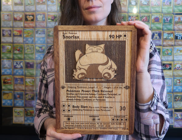 Giant Hardwood Pokmon Card - Snorlax Married Makers Giant Hardwood Pokmon Card - Snorlax Married Makers