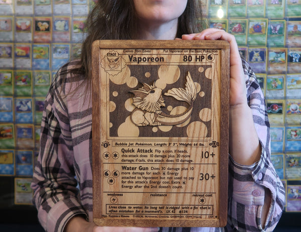 Giant Hardwood Pokémon Card - Vaporeon