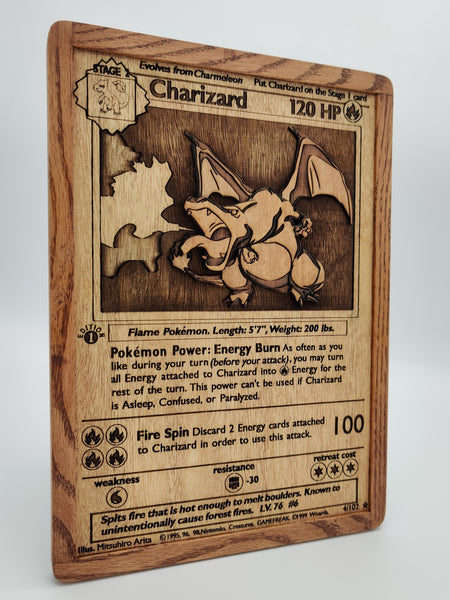 Giant Hardwood Pokémon Card - Charizard